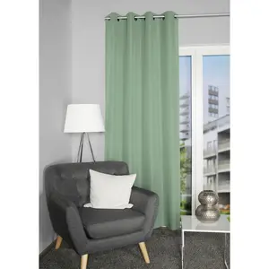 Штора ATLANTIK с люверсами, 1 шт., однотонная ATLANTIK Home Basics, мятный