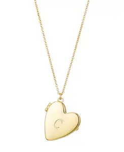 Золотое ожерелье с инициалом в виде сердца Adornia, gold-c