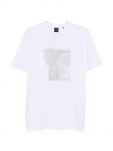 Футболка с графическим принтом Boss, белый