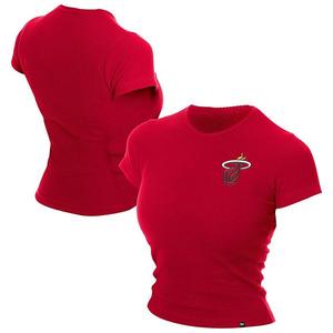 Женская темно-красная футболка baby doll cropped miami heat leisure collection New Era