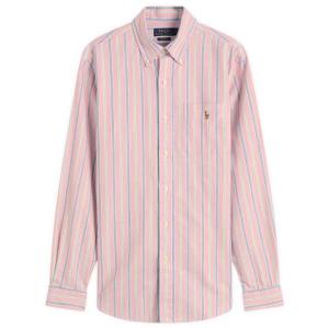 Рубашка оксфорд в полоску на пуговицах Polo Ralph Lauren, Orange Royal Multi