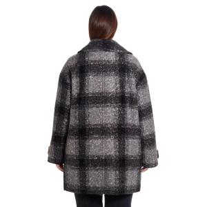 Плюс размер Двубортное букле Weathercast Булочка Weathercast, коричневый