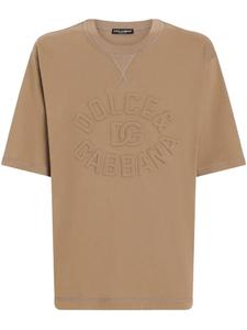 Футболка из хлопка с логотипом Dolce & Gabbana, коричневый