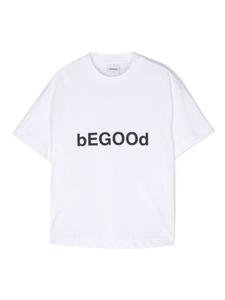 Aspesi Kids футболка с рельефным текстом, белый