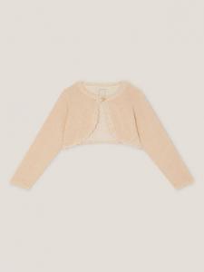 Детский кардиган с вязаными бантиками и пуговицами Monsoon, Gold
