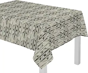 Скатерть Adam "Волна", изготовленная из экологически чистого хлопка, производство Германия 190х145 см, темно-серый/светло-серый
