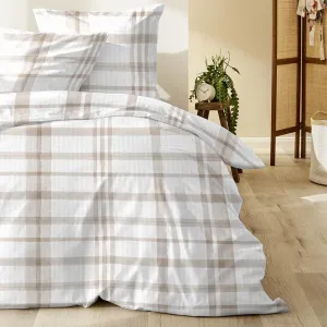 Постельное белье из хлопка сирсакер Lexington бежевый 135x200 см + 80x80 см Enrico Coss