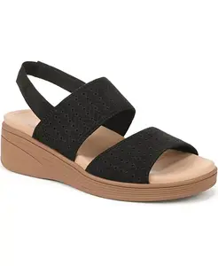 Женские праздничные моющиеся сандалии-танкетки на ремешке LifeStride, черный