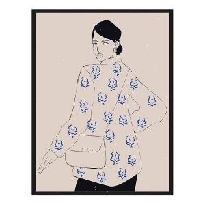 Картина Any Image Fashion Illustration, 73x93x2,6 см цвет schwarz