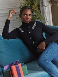 Кардиган Penelope Gem из смесовой шерсти Hobbs, Navy