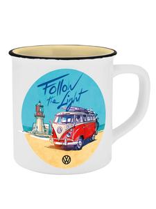 Кружка VW Follow the Light, эмалированная, 400 мл, желтая - 400 мл Geda Labels