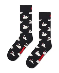 Носки с лебедями Happy Socks, черный
