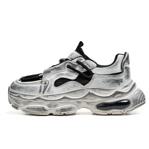 NANJIREN Износостойкие утолщенные низкие кроссовки для мужчин с эффектом увеличения роста черные, цвет Black