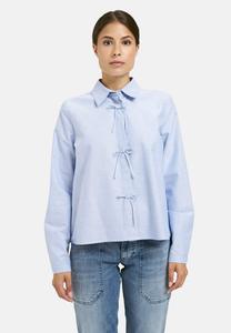 Блуза MILANO ITALY LANGARM MIT ZIERSCHLEIFEN, Light Blue