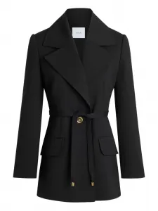 Однобортный жакет с поясом Patou, черный