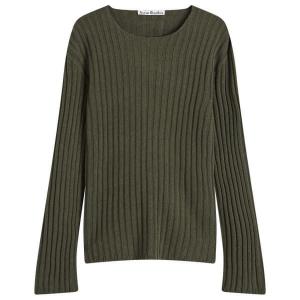 Джемпер Kartic из хлопка с ребристой отделкой Acne Studios, vintage зеленый