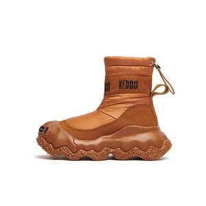 KEDDO Термостойкие противоскользящие утепленные короткие зимние ботинки с эффектом увеличения роста для женщин, цвет бежевый белый коричневый, цвет Beige White Brown