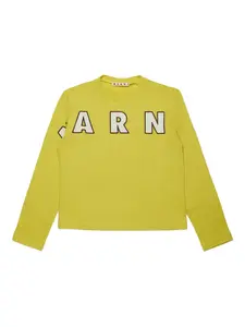 Футболка с длинными рукавами Marni Kids, зеленый