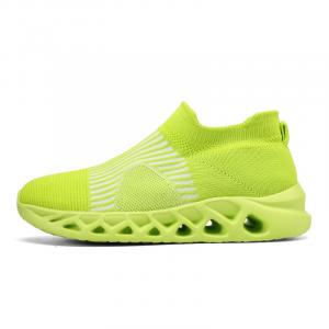 Износостойкие амортизирующие повседневные туфли средней высоты унисекс Green feet, Neon Green