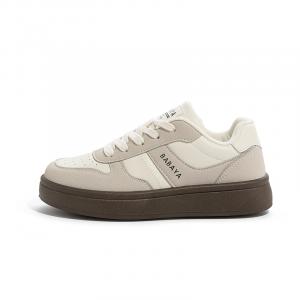 Нескользящие и дышащие низкие детские кроссовки для скейтбординга Babaya, бежевый/серый