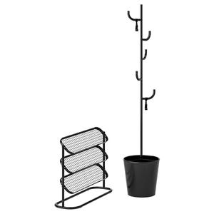 Мебель для прихожей, комплект из 2 шт ÄLGANÄS IKEA, черный