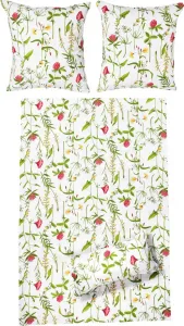 Постельное белье красно-зелено-белое 1x 155x200 см + 1x 40x80 см Erwin Müller
