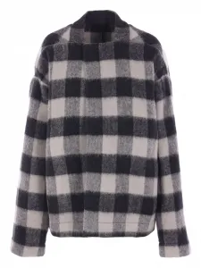 Шерстяная куртка в клетку Rick Owens, черный