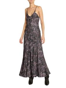 Платье макси без рукавов с анималистичным принтом Manelia Isabel Marant, цвет Dark Plum