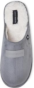Мужские домашние тапочки Lucky Brand из микровельвета с мягкой подкладкой, серый