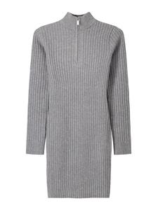 Вязаное платье Bershka Knitted dress, пятнистый серый