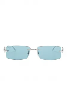 Очки в стразах Cartier, серебристый