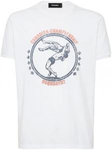 DSQUARED2 футболка с графичным принтом, белый