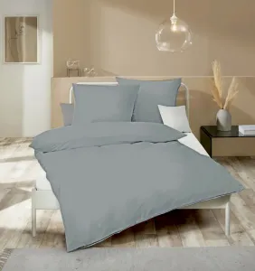 Постельное белье Fine Flannel, простое серое, современное, классическое, разных размеров, размер: 155x220 см Kaeppel