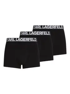 Комплект из трех боксеров с логотипом KARL LAGERFELD, черный