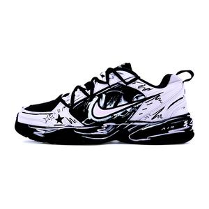 Nike Кроссовки Air Monarch 4 Graffiti Fantasy Height Increasing Low top Chunky Unisex Pink Black