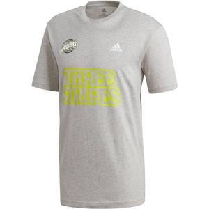 Футболка с рисунком «счастливая восьмерка» Adidas, цвет mgreyh