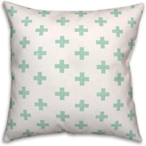 Creative Products Декоративная подушка Follow Your Dreams Green Swiss Crosses Green Swiss