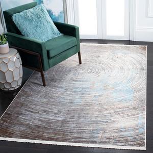 SAFAVIEH Persian Collection ковер 122 x 183 см - Grey & Blue, винтажный дизайн, не линяет и прост в уходе, идеален для помещений с высокой проходимостью в прихожей, гостиной, спальне (VTP454M)