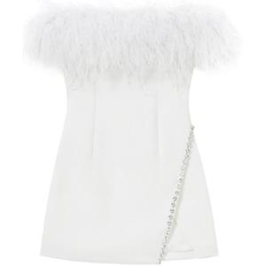 Женское платье без рукавов Self portrait чисто-белое Self-portrait, белый