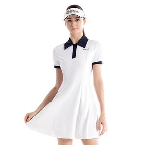 Женское платье с коротким рукавом PGA, темно-синий