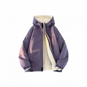 Пуховик Unisex NEVER RULE, фиолетовый[reversible]