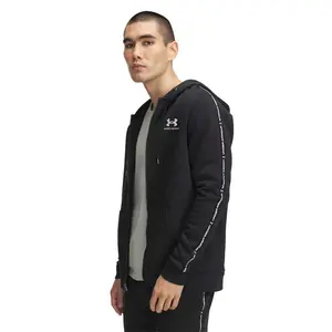Толстовка Under Armour Icon Fleece Taping full zip, черный