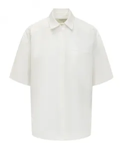 Рубашка с коротким рукавом на пуговицах Loulou Studio, бежевый