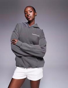 Good For Nothing Винтажная потертая толстовка большого размера серого цвета