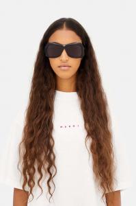 Тизнит Черные солнцезащитные очки Marni, черный