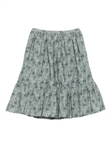 Юбка с цветочным принтом и оборками Bonpoint, синий