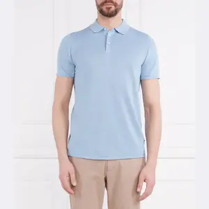 Льняная рубашка-поло Fidolin стандартного кроя Joop!, синий