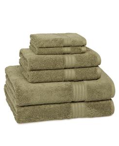 Фирменный набор полотенец из 6 предметов, 100% хлопок Cassadecor, цвет moss