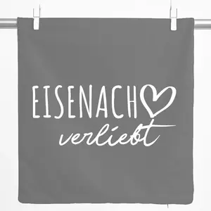 Декоративная наволочка Huuraa, Эйзенах, подарок в любви, 40x40 см, серый стальной хлопок, украшение Эйзенах Hellweg Druckerei