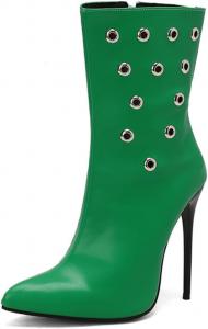 Женские сексуальные ботильоны Aflngle с заостренным носком, туфли-стилетто на высоком каблуке, с боковой молнией, модные, для свадеб, вечеринок, выпускных и коротких платьев, Green